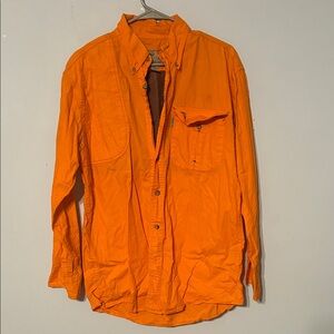 Men's Vibrant Orange Shirt Jacket